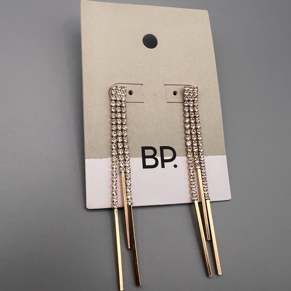 BP Gold and Silver Rhinestone Earrings